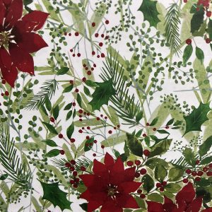 Papel regalo Poinsettias Navidad - 70x50 cms