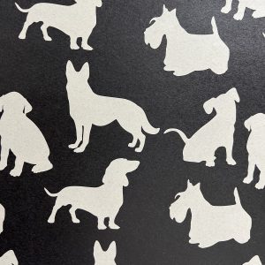Papel regalo Perro Negro - 70x50 cms